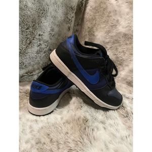 USED Midnight Blue Dunks Boys Kids 1.5Y youth white black